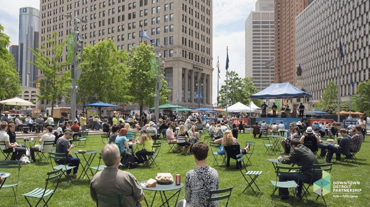 Things to do in Detroit Campus Martius Grassy
